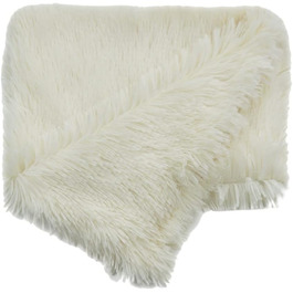 MISSMAO Килимок для собак, Люкс плюшевий м'який килимок для домашніх тварин, пральний лежак для собак, ковдра для собак великих, середніх та маленьких собак та котів, Білий, XL (127x100 см)