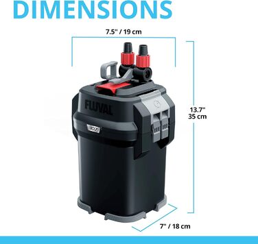 Зовнішній фільтр Fluval 107 для акваріумів 40-130 л, 550 л/год, 10 Вт