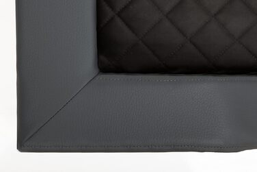 Ліжко для собак, лежанка для собак, м'яка лежанка-софа, килимок для собак, 75x50 см, GRAPHITE ECO-LEDER, чорний матрац