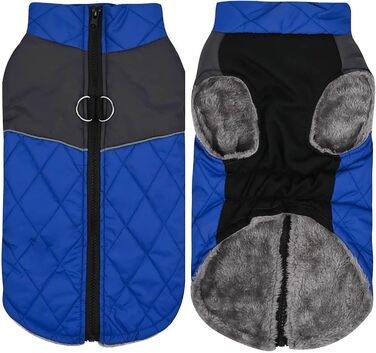 Водонепроникна куртка для собак на зиму: теплий пуловер та захист від дощу для малих та середніх собак (червоний, синій, XS)