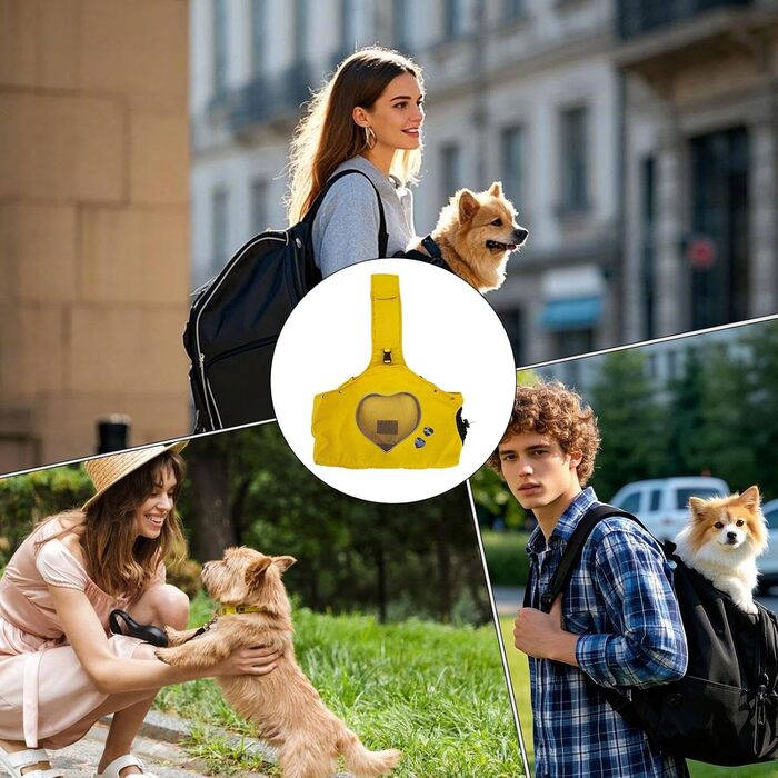 Сумка-переноска для собак та котів, легка переноска для тварин, зелена (жовта)