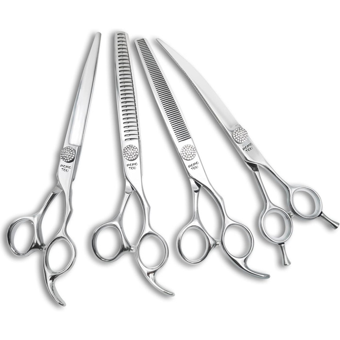 Професійна вигнута ножиця для грумінгу собак і котів, 440C сталь, 20.3 см (8'')