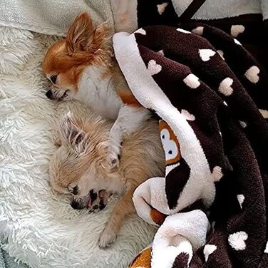 SmartPetLove ковдра для тварин, надм'яка та міцна, коричневий візерунок