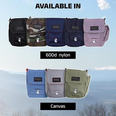 Сумка для прогулянок з собакою DOOG: зручна, з відділеннями для ласощів, пакунків для відходів та пляшкою води - чорна