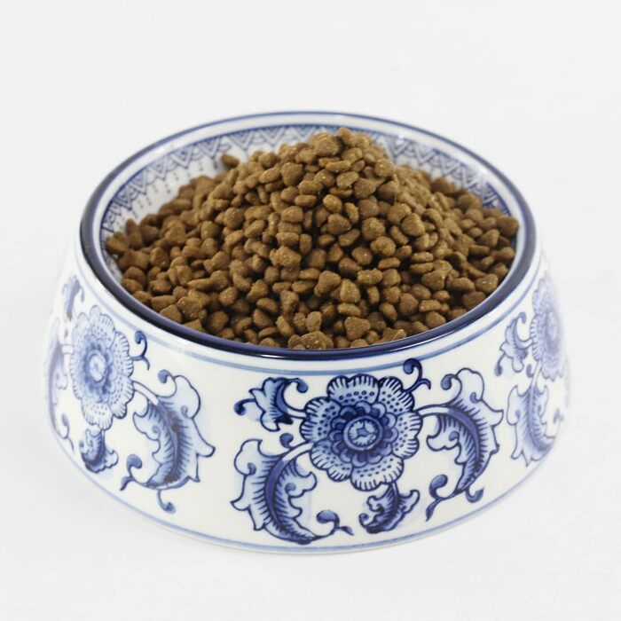 Набір мисок для корму та води для собак та котів SYNWISH, 14,7 x 18,3 x 6,1 см, блакитний та білий