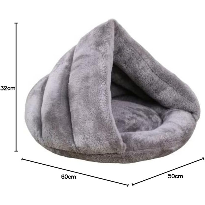 Лягушкове ліжко для собак та котів Astorpet PAGURO, сірий колір, розмір M, зручне, миється