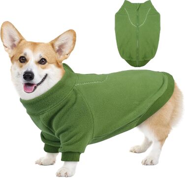 Теплий пуловер Lelepet для собак на блискавці, флісовий халат, одяг для цуценят, одяг для великих собак, теплий халат для домашніх тварин, зелений, XL