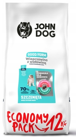 Сухий корм для цуценят John Dog GOOD Puppy зі свининою та яловичиною, 12 кг