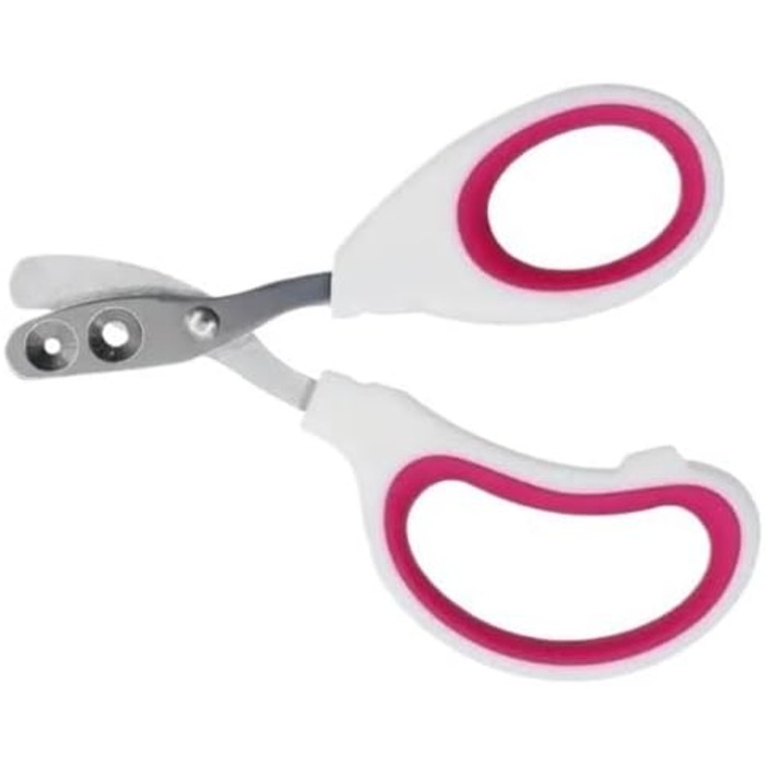 Триммер для кігтів котів з захистом, подвійний отвір, 4 шт. (білий, червоний)