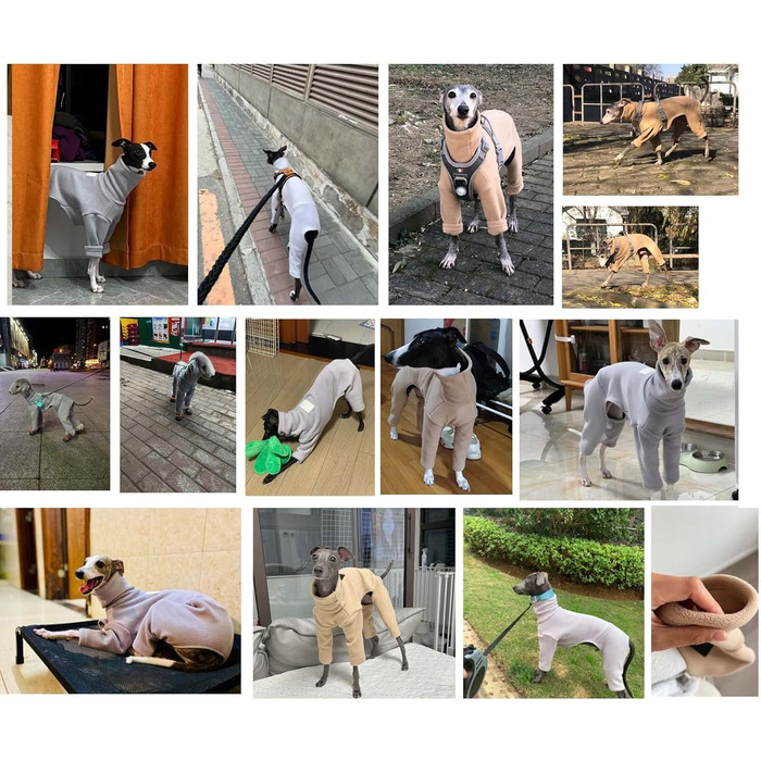 Теплий фланелевий халат для грейхаундів та віппетів: флісовий пуловер з ніжками, вітрозахисний халат з коміром-гетром, зимовий халат для собак маленьких, середніх та великих порід (Колір: Бежевий, Розмір: XX XXS Бежевий)