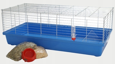 Складана клітка для кролика Tandem, синя, 120 см