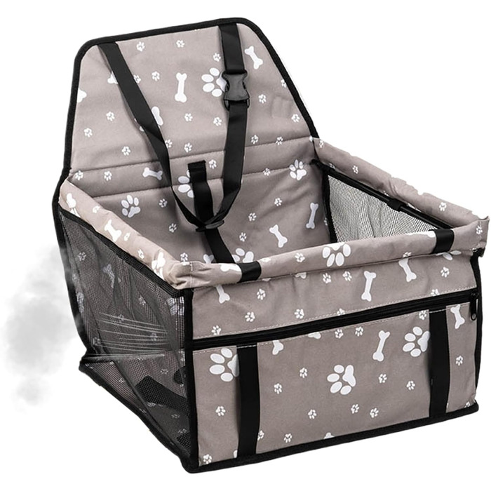 Підвищення для собак у машину Hdetransportbox - переносна підставка для собак з сумкою для зберігання - автокрісло для цуценят, складане, аксесуари для подорожей з домашніми тваринами для тривалих поїздок (сірий, B)