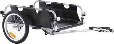 VEVOR Причіп для велосипеда, вантажопідйомність 88/100/72,6 кг, складаний, компактний, з універсальною муфтою, алюмінієвий каркас