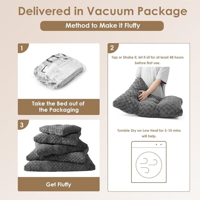 Килимок для собак великих порід EHEYCIGA, 104x68 см, XL, штучне хутро та льон, темно-сірий