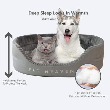 Ортопедичне ліжко для собак PETCUTE середнього розміру, миється, подушка для собак, котячі ліжка, кошик для собак з неслизьким дном, заспокійливе ліжко для домашніх тварин, блакитний+сірий