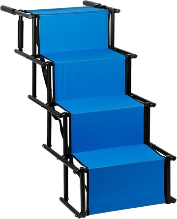 Рампа для собак Homewell - складана, до 70 кг, регульована - для малих, середніх, великих та хворих собак - легка у зберіганні (блакитна)