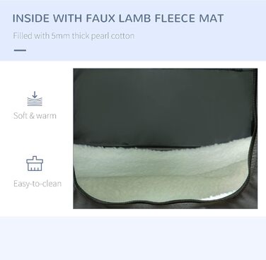 Транспортувальна переноска для тварин PawHut 80 см, сіра, M - для котів та собак