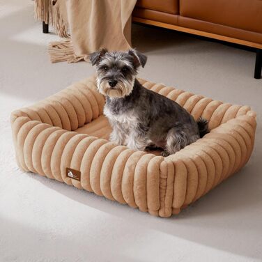 М'який ортопедичний лежак для собак середнього розміру, лежанка-софа з підголовником, знімна та миюча підстилка, з ручками, для домашніх тварин (Warmsand, 76*61*20 см) M-P Warmsand