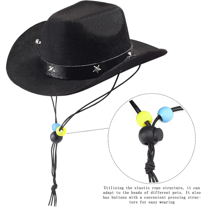 Костюм ковбоя для собак та котів Yewong, 2 шт, чорний