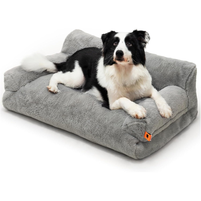 М'яке ліжко для котів та собак MeWoofun, сіре, 85x65x29 см