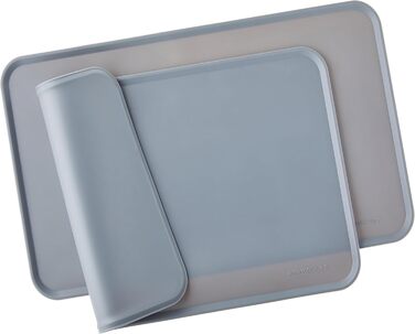 Підкладки під годівницю для тварин Amazon Basics, силіконові, 47 x 29 см, сірі (2 шт.)
