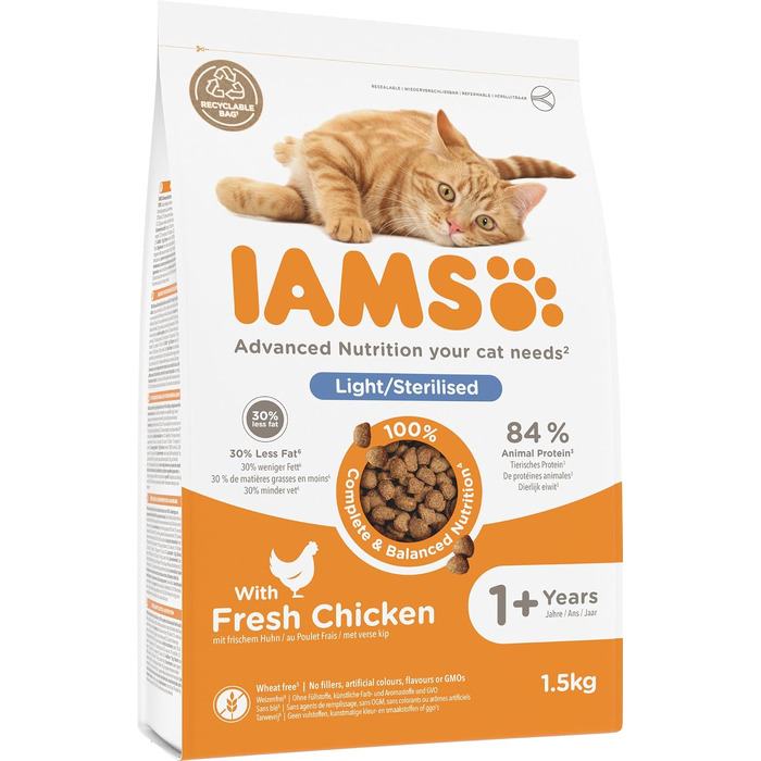 Сухий корм для стерилізованих котів IAMS Sterilised, 10 кг