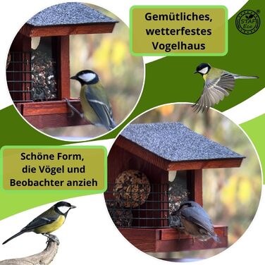 Дім для птахів на балкон: дерев'яний, ручної роботи, для саду та балкону, вологостійкий