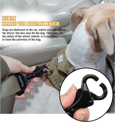 Посилений собачий нашийник-кріплення для авто, безпечна пряжка, сумісний з усіма авторемнями, для нашийників та шлейок, TLM1993-Lila