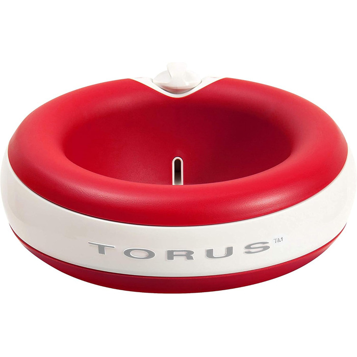 Автоматична поїлка Torus Pet Maxi 2 л, червона, для собак і котів, з фільтрацією, антибактеріальна, без BPA, для дому та подорожей