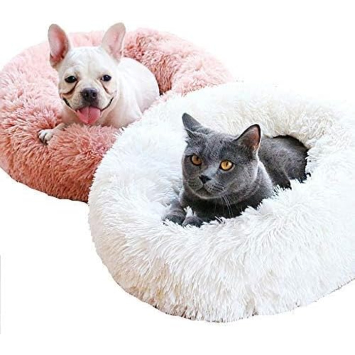 М'яке лежанка для котів та маленьких собак BODISEINT, середнього розміру, самонагріваюча, для дому, сірий колір, 60x20 см