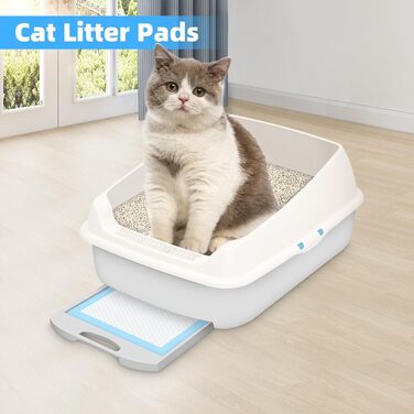 Певзон: 50 пелюшок для котячого туалету, 45x33 см, для котячих туалетів, всмоктуючі пелюшки для котів, 6-шаровий, витримують протікання (блакитні)