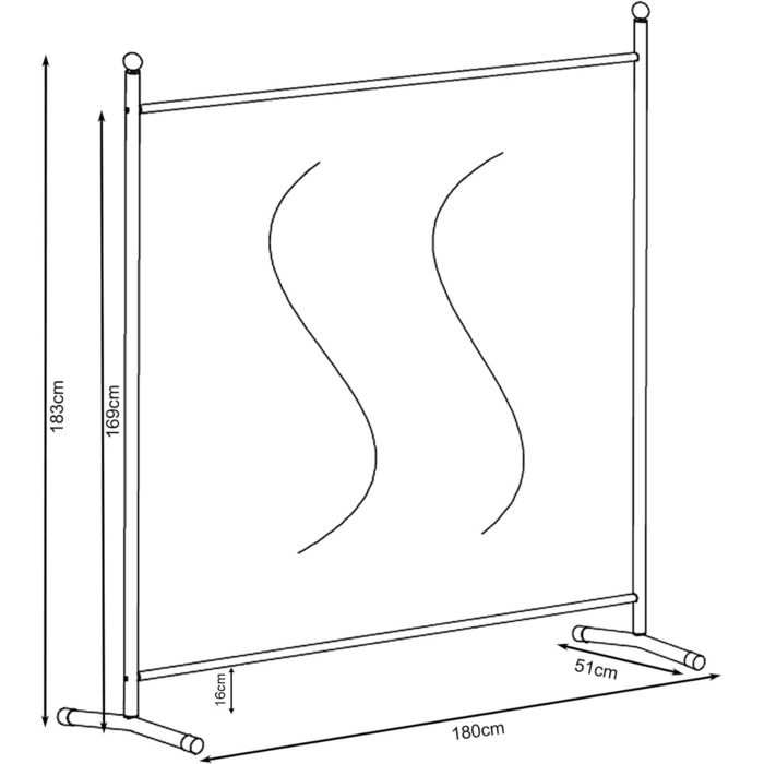 Ширма QUICK STAR з тканини, 180 x 178 см, Skull - для дому, саду, балкону