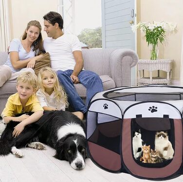 Клітка для тварин BRIMOREA 74x74x43 см: клітка для собак, котів, кроликів, вольєр для цуценят, внутрішній/зовнішній вольєр