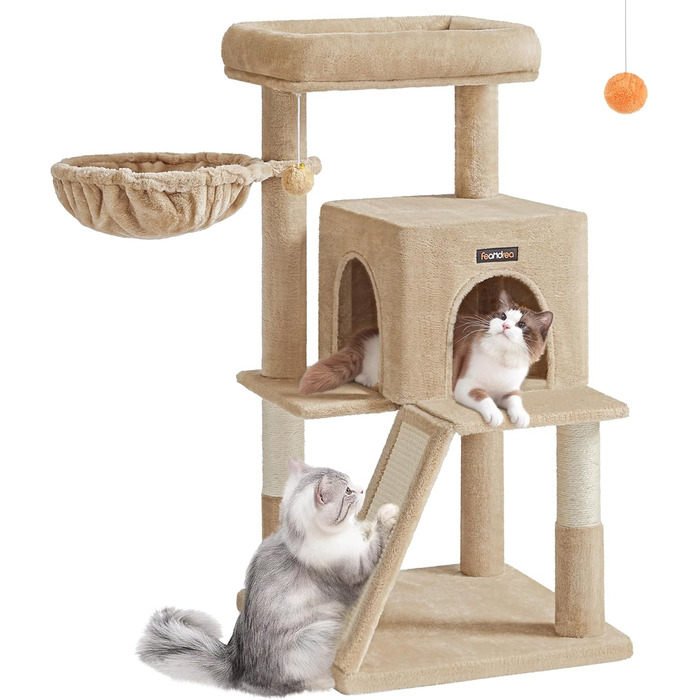 Дряпка для котів Feandrea з великою платформою, бежево-коричнева (PCT051K03)