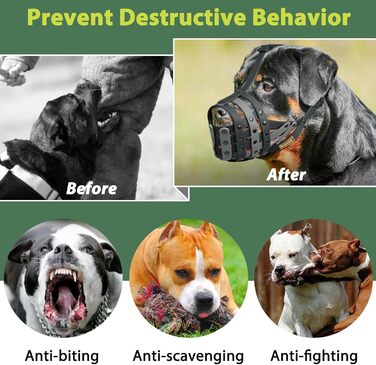 Нашийник-маска для собак Mayerzon Pitbull, L (обхват морди 29-33 см), чорний/сірий. Захист від укусів, безпечний для грумінгу та візитів до ветеринара.