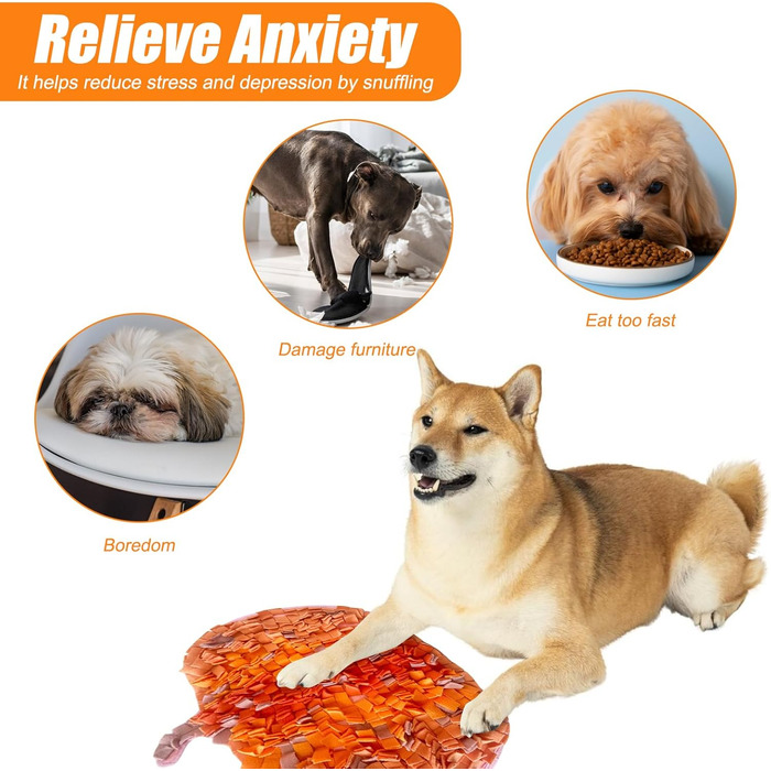Schnüffelmatte для собак: інтерактивна килимок для повільного годування, тренування та розваг. Машинне прання.