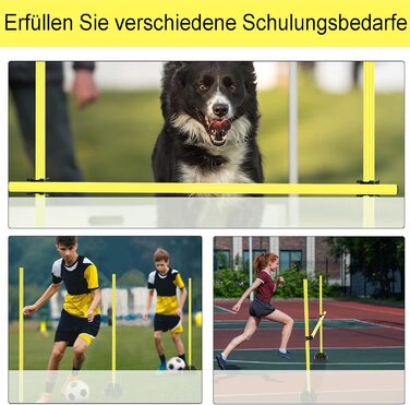 Набір стрибкових стержнів YRHome для тренувань з акробатики та координації. 15 стрижнів (100 см), 10 підставок, 10 кліпсів