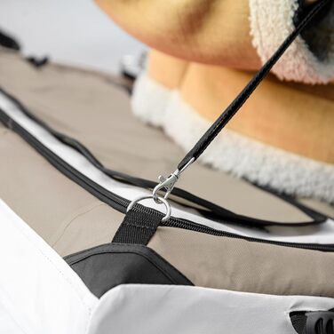 PawHut 2-в-1 візок для собак та котів, розкладний, до 10 кг, з подушкою, сітковими віконцями, дверима та кошиком для зберігання, темно-зелений (хакі)