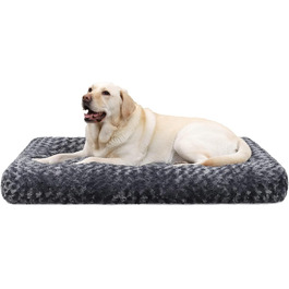 Килимок для собак великих порід, м'який, миючий, з антиковзаючою основою, дихаючий, 90x60 см, сірий