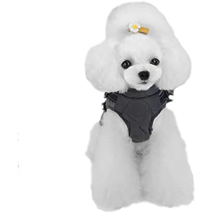 Теплий зимовий одяг для собак Meioro: куртка з світловідбиваючими елементами, бавовняний пуловер для собак, розмір M (сірий)