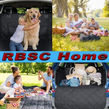 Автомобільний водонепроникний чохол на заднє сидіння RBSC Home, міцний, не ковзає, для авто, вантажівок, джипів та позашляховиків, 147,3 см, чорний