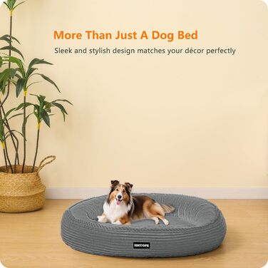 Кругле ліжко для собак середніх порід, котів. М'яке, зручне, знімний чохол, Ø 70 см, 80x80x20 см, сірий колір