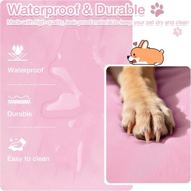 Водонепроникний килимок для собак Pawsse: зручний для подорожей, авто та кемпінгу (80 x 60 см, сірий)