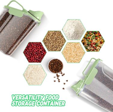 Контейнер для корму для собак, 3L/5L, BPA-free, з дозатором, зелений