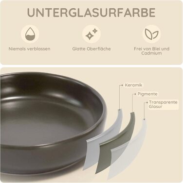 Набори мисок для котів SPUNKYJUNKY 3 шт. з кераміки, сірі, 300 мл