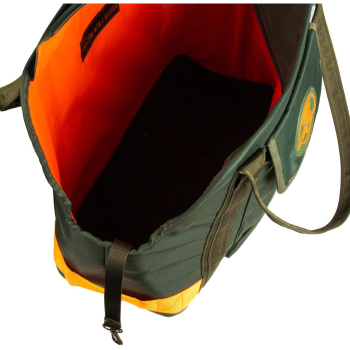 Сумка для собак Dog with a Mission | Переноска для собак | Сумка-переноска для тварин | Зелена/Помаранчева | 47 x 34 x 20 см