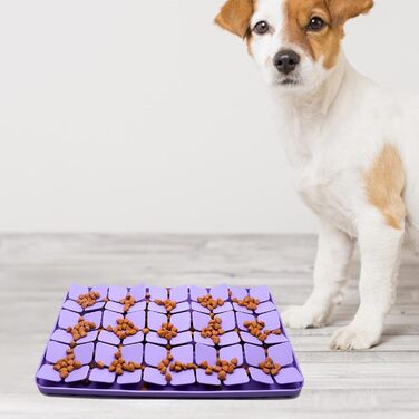 Силіконовий килимок для котів та собак, Slow Feeder, зменшує нудьгу, фіолетовий
