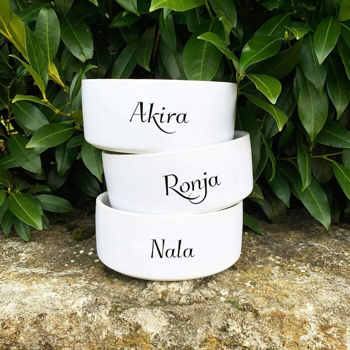 Керамічна миска для собак з іменем - 1.300 мл | Персоналізована миска для корму та води