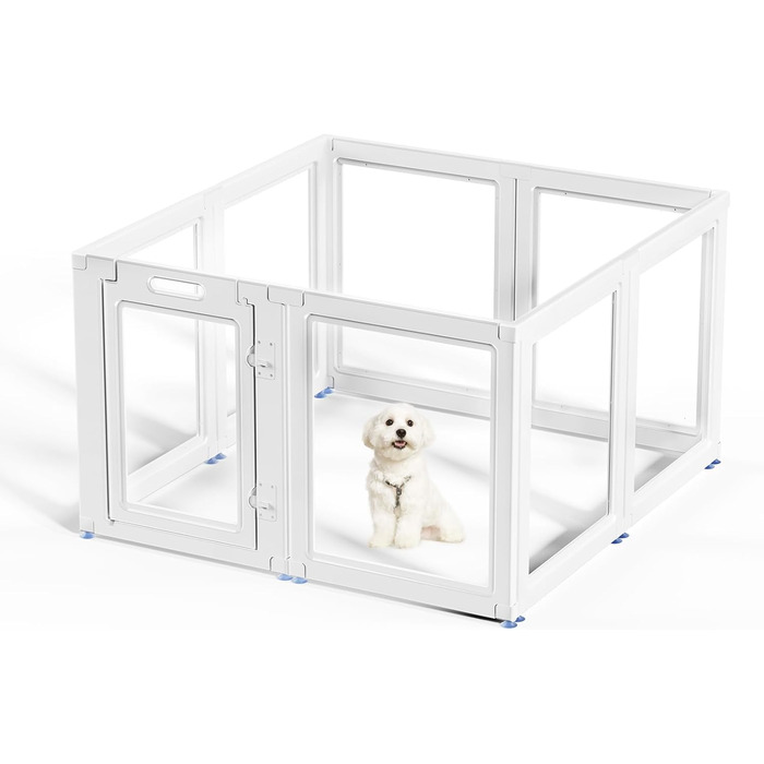 Акриловий вольєр для тварин (8 шт.), 60 см, для цуценят, кроликів, котів, свиней. Міцний, легко миється, для дому.