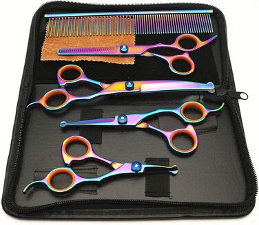 Набір для грумінгу домашніх тварин QUNINE: професійні ножиці для стрижки собак, котів та інших тварин, 11,4–16,5 см